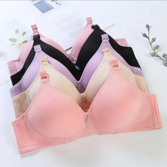 1.2 USD BR160 Cina Harga Murah Pengiriman Cepat Desain Sederhana Pakaian Dalam Wanita Bra Seksi Nyaman, Bra Push Up, Bra Katun