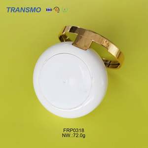 ตลับพลาสติกทรงกลมสีขาวสำหรับใส่เครื่องสำอางและน้ำหอม ใช้สำหรับบรรจุภัณฑ์เก็บแป้ง - Product Image 6