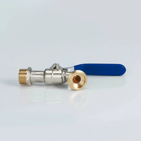 Connecteur de machine à laver pour tuyau d'arrosage extérieur, Robinet distributeur 4 voies en laiton avec vannes à ouverture rapide, en fer anti-corrosion pour cour