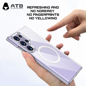 Funda de teléfono transparente de lujo, funda de teléfono magnética transparente a prueba de golpes para <span class=keywords><strong>Samsung</strong></span> <span class=keywords><strong>Galaxy</strong></span> S24, funda ultra transparente - Product Image 3