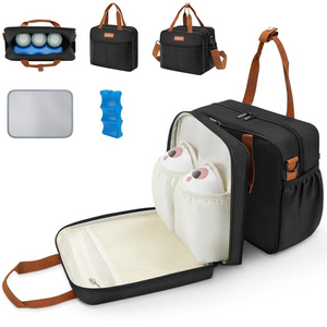 Detachable Breast Milk Cooler Travel Bag with Ice Pack Portable Breastmilk Cooler Bag Breast Pumps Carrying Case - Product Image 1