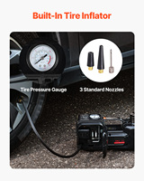 Cric de voiture électrique Cric à ciseaux avec gonfleur intégré Clé à chocs électrique Lumière LED pour cric de levage automatique Outil de réparation de voiture