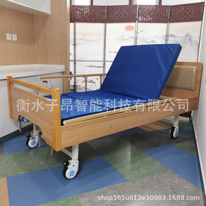 Cimai Nursing <b>Bed</b> Manual Wooden Adjustable Elderly Rehabilitation Home Use - Product Image 3