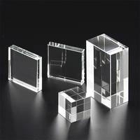 BEYSIDRA Vente en gros de cristaux K9 blancs vierges en verre cubique pour sculpture, ornement créatif pour la décoration intérieure, modèle artisanal, emballage en vrac pour coffret cadeau