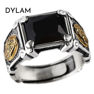 THOMAS SABO Anello Donna Argento 925 Annerito – Zirconi Neri Pavé, Taglio Principessa, Canale Aperto - 2