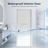 Porte de chambre résidentielle en WPC imperméable Jiuyixing, longueur 2100 mm, surface en film PVC, usine d'exportation pour grossistes, commande en gros