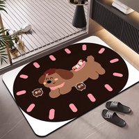 Tapis de salle de bain HM personnalisé en boue de diatomée 2,5 mm, séchage rapide, absorbant, antidérapant, résistant à l'usure, OEM ODM