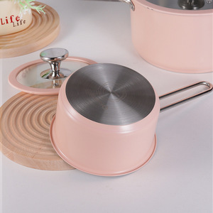 Conjunto de Utensílios de Cozinha em Aço Inoxidável 304 Popular, Rosa, com Fundo Espesso de 3 Camadas, Conjunto de Panela de Sopa em Aço Inoxidável com Vaporera - Product Image 4