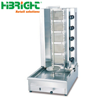 Grill à poulet shawarma électrique/gaz en acier inoxydable de haute qualité Highbright, à rotation automatique, pour restaurant, 4,5 kW