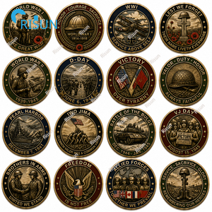 Moneda Conmemorativa Personalizada de la Primera y Segunda Guerra Mundial, Moneda de Desafío Personalizada para Veteranos de la Gran Guerra - Product Image 4