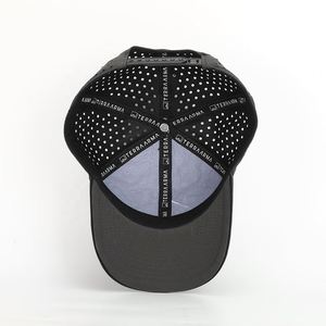 Custom Logo <b>Men</b> 6 Panel Laser Cut Hole Perforated Performance Water Proof <b>Hat</b>,Waterproof Sport Baseball Cap,Quick Dry Dad Gorras - Product Image 6