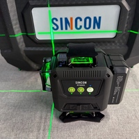 Niveau laser vert de qualité industrielle supérieure à 16 lignes avec batterie au lithium, affichage numérique, outil de nivellement haute précision à 360°