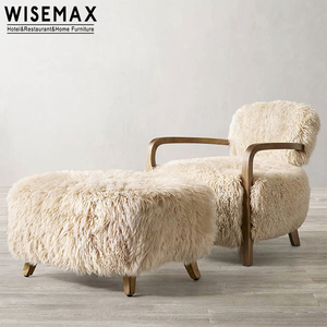 WISEMAX-muebles <span class=keywords><strong>de</strong></span> lujo <span class=keywords><strong>de</strong></span> lana <span class=keywords><strong>de</strong></span> oveja y <span class=keywords><strong>piel</strong></span> <span class=keywords><strong>de</strong></span> oveja para sala <span class=keywords><strong>de</strong></span> estar, sillas <span class=keywords><strong>de</strong></span> salón, marco <span class=keywords><strong>de</strong></span> madera maciza, reposabrazos, sofá, sillas - Product Image 2