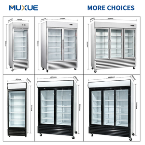 ตู้แช่เย็นแสดงสินค้าแบบกระจก 3 ประตู MUXUE R290 110V 220V OEM ขนาดใหญ่ สำหรับซุปเปอร์มาร์เก็ต - Product Image 3