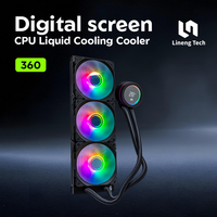 Pendingin CPU Aluminium Water Cooling untuk Casing Komputer dengan Radiator 120/240/360mm Lampu ARGB Pompa LCD & Bantalan Cair