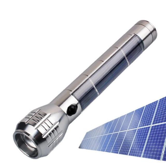 Super Bright Zoom Tactical Solar LED Flashlight for Outdoor Camping Emergency Torch