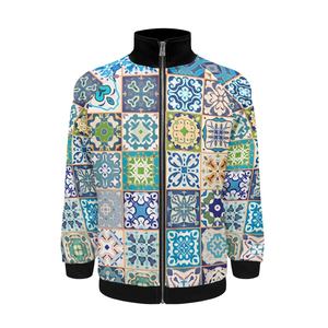 Sudaderas con capucha únicas de lujo Chaquetas Abrigo Rojo <span class=keywords><strong>Marruecos</strong></span> Diseño personalizado Invierno Stand Collar Raglan Cremallera <span class=keywords><strong>Sudadera</strong></span> Chaqueta a granel - Product Image 2