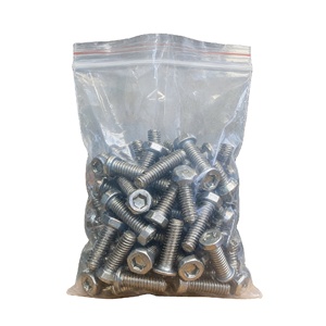 Sac à fermeture éclair industriel robuste personnalisé avec logo, sac en plastique épaissi à fermeture éclair pour le stockage de pièces de quincaillerie - Product Image 1