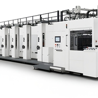 Machine automatique de fabrication de boîtes en carton ondulé avec impression, rainurage, découpe, pliage et collage, garantie 1 an, fabriquée en Chine pour l'emballage de cartons