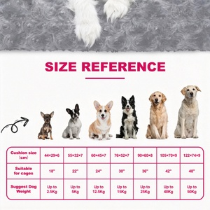 Soft Rose Plush Dog Bed Cotton Fill Removable Cover Hand Washable All Seasons Indoor Use for Dogs <b>Cats</b> Small Animals - Product Image 2