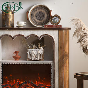 Vintage <b>Fireplace</b> Mantel With Shelf And Decorative Display For Living Room Or Entryway Classic Style A3033 - Product Image 4