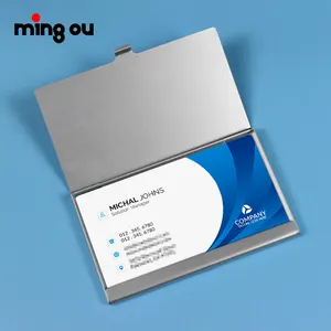 Plain Metal Business Card Holder For Promotion Laser Engraving Blank Business Card Holders