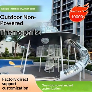 Tobogán de Acero Inoxidable Grande para Exteriores, Tipo Cápsula Espacial, Sin Motor, Equipo de Diversión Infantil para Parques Comunitarios - Product Image 1