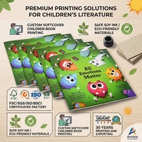 Impresión de Libros a Granel con Offset Personalizado, Encuadernación de Tapa Blanda, Papel con Revestimiento Brillante o Mate, Impresión de Libros Infantiles a Todo Color