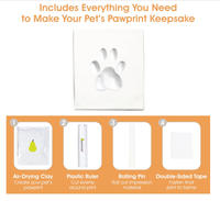Cadre photo commémoratif en bois écologique personnalisable pour animaux de compagnie, empreintes de pieds et de mains de nouveau-né, empreintes de pattes d'animaux, tampon encreur sûr et propre