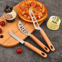 Coupe-fromage en acier inoxydable 430, lame robuste, pelle à pizza manuelle de qualité supérieure, spatule avec manche en bois de hêtre