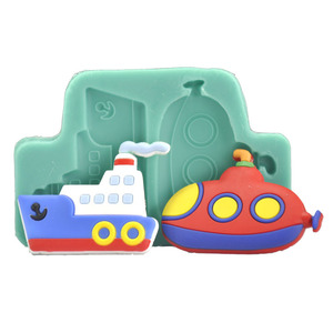 Fondant Silicone Mold Rectangle Reusable Cake Decorating Supplies Themed Party Buses Airplanes Trains Chocolate Baking Molds - Product Image 4