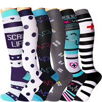 Chaussettes de compression en vrac pour femmes et hommes 15-20 MMHG Circulation-Meilleures chaussettes de compression pour la course, l'athlétisme, les soins infirmiers