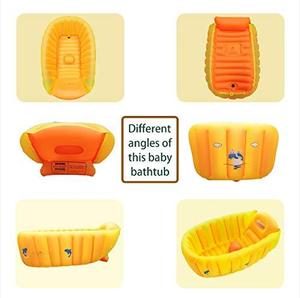 Baignoire gonflable pour bébé, pliable, portable, avec dossier, pour nouveau-né et tout-petit - Product Image 4