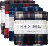 Plaids en polaire sherpa à carreaux en gros 50 x 60, plaids en polaire à carreaux pour animaux de compagnie et invités de mariage