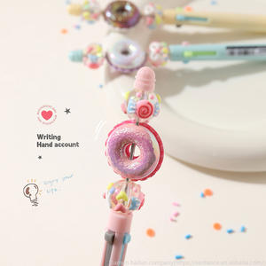 Nieuwe schattige leuke donutvormige gelpennen voor school en kantoor, 0.7 mm, multicolor, balpennen. - Product Image 4