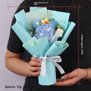 Ramo <span class=keywords><strong>de</strong></span> <span class=keywords><strong>Flores</strong></span> <span class=keywords><strong>de</strong></span> Crochet Tejido a Mano para el Día <span class=keywords><strong>de</strong></span> San Valentín, Día <span class=keywords><strong>de</strong></span> la Madre y Graduación - Regalo Transfronterizo - Product Image 4