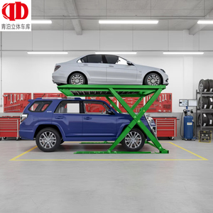 Plateforme élévatrice à ciseaux double étage compacte pour <span class=keywords><strong>parking</strong></span>, vérin hydraulique 380V triphasé, plateforme galvanisée, élévateur de voiture vertical pour sous-sol - Product Image 5