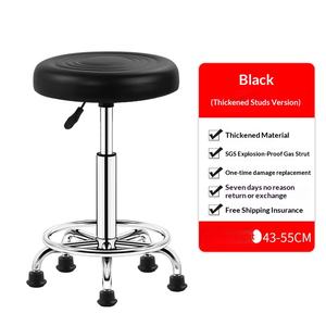 Tabouret de bar pivotant pour la maison, chaise haute réglable avec dossier, tabouret rond pour salon de beauté - Product Image 6