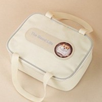 Mignon bol à déjeuner scolaire en acier inoxydable pour enfants, boîte bento avec pot alimentaire isotherme sous vide, bol à soupe, baguettes et cuillère