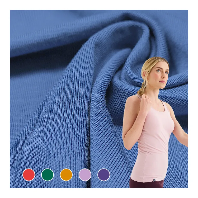 Thoáng khí dệt kim tre Spandex dệt vải, giá tốt bán buôn lạnh Dye Jersey vải cho vải/
