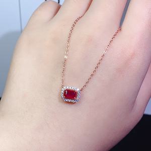 Wholesale Supplier Of Natural <strong>Ruby</strong> Pendant <strong>Necklaces</strong> 925 Sterling Silver Set Women's Jewelry Pendant Manufacturer - Product Image 6
