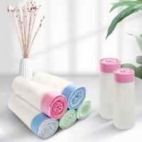 Sacs poubelles ménagers personnalisés en PE jetables grande capacité avec cordon de serrage, parfumés, blancs, en rouleau pour la cuisine et la maison