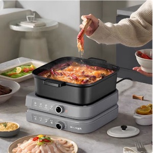 Olla eléctrica Little Bear DHG-E80H5 de dos compartimentos plegable para cocinar en casa - Product Image 2