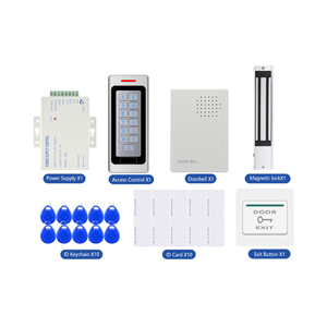 <span class=keywords><strong>RFID</strong></span> 카드 판독기 전원 공급 장치 초인종 자기 잠금 출구 스위치 125kHz 주파수와 방수 ABS 액세스 제어 시스템 키트 - Product Image 1