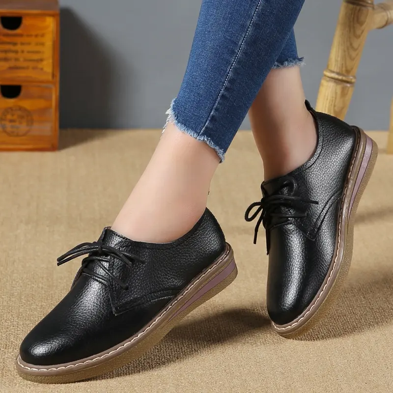 ผู้หญิง Casual Pointed Toe รองเท้า Oxford Oxford รองเท้าสำหรับผู้หญิงรองเท้าสบายผู้หญิง Breathable รองเท้า