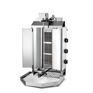 Shawarma Kebab <span class=keywords><strong>Spik</strong></span> Stand Double Face Machine Électrique Mini Charbon De Bois Et Gaz Gril Portable Presse Trancheuse De Viande Crue Dner Wrap - Product Image 2
