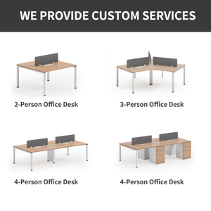Scrivania per <span class=keywords><strong>Ufficio</strong></span> Coworking, Postazione di Lavoro per Dipendenti, Scrivania per 4 Persone - Product Image 5