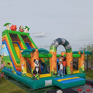 Tobogán Inflable Comercial Tipo Jungla, Pulapula para Niños, Castillo Inflable con Soplador - Product Image 2