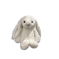 Nouvelle Peluche Jelly Cat Lapin Bonnie à Oreilles Étoilées Blanches, Poupée Lapin Timide, Coussin Cadeau Vente en Gros