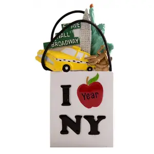纽约购物袋3D个性化圣诞装饰品